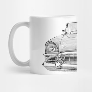 Packard Patrician 1950s American classic car monochrome Mug